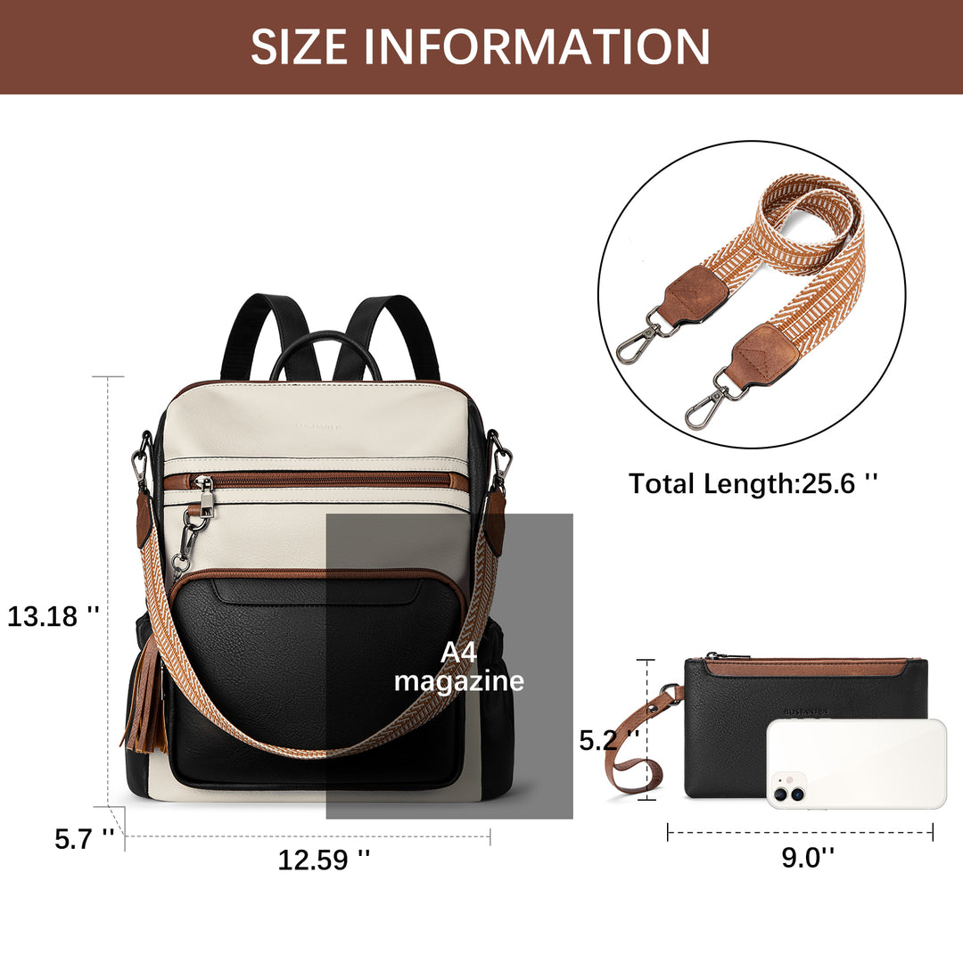 Nombongo Large Convertible Backpack Travel Bag - Two Sizes