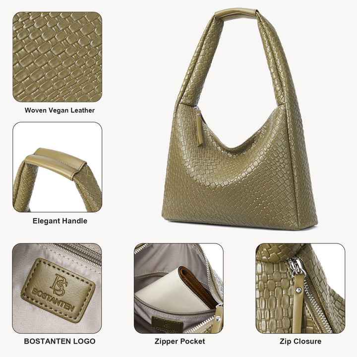 KWELI Croc Structured Curved Hobo Handbags