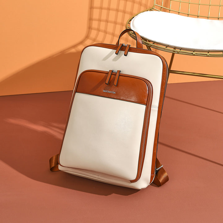 Vrba Large Genuine Leather Backpack Purse