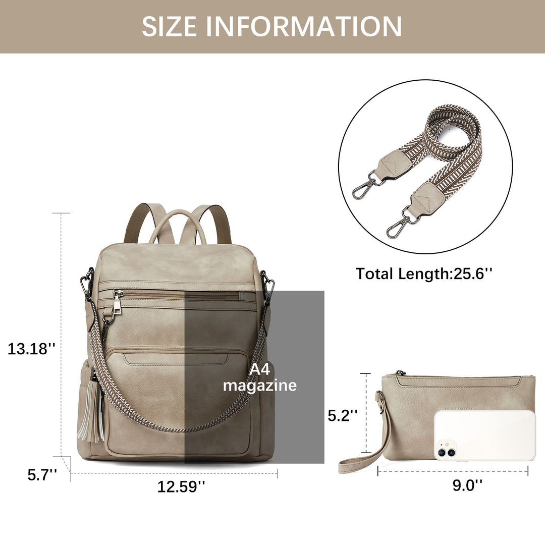 Nombongo Large Convertible Backpack Travel Bag - Two Sizes