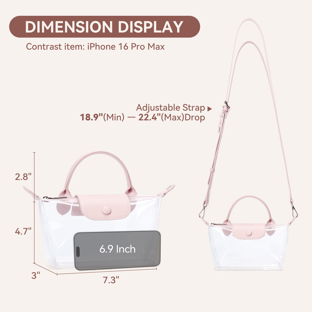 Clear Stadium Approved Crossbody Handbags For Concerts Sports Events