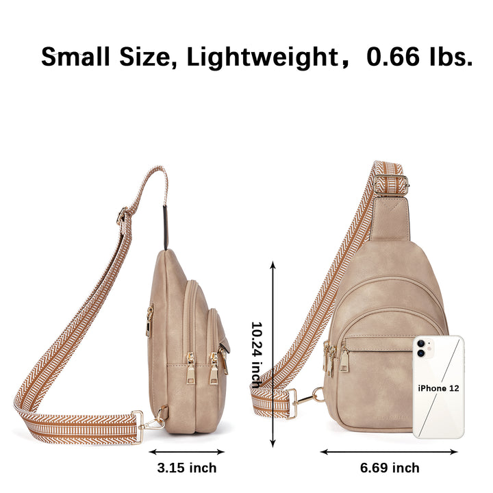 Aurora Beige Street Casual Trapeze Sling Bag