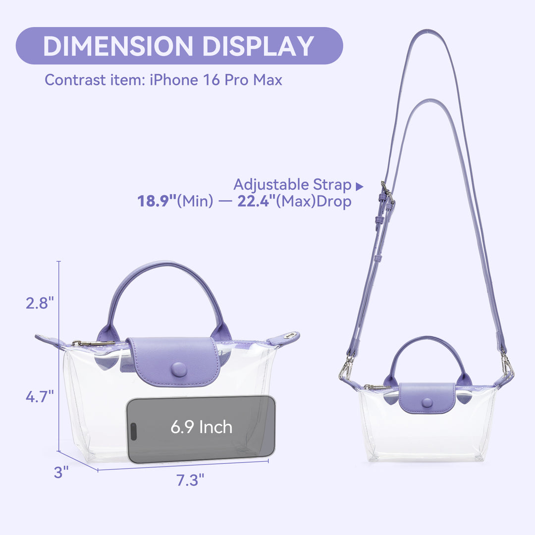 Clear Stadium Approved Crossbody Handbags For Concerts Sports Events