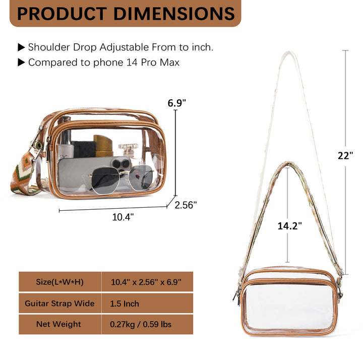 Nola Clear Stadium-Approved Crossbody Bags for Women