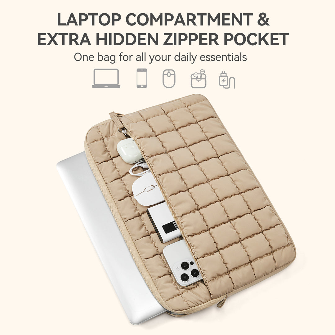 Protective Case Quilted Puffy Laptop Sleeve