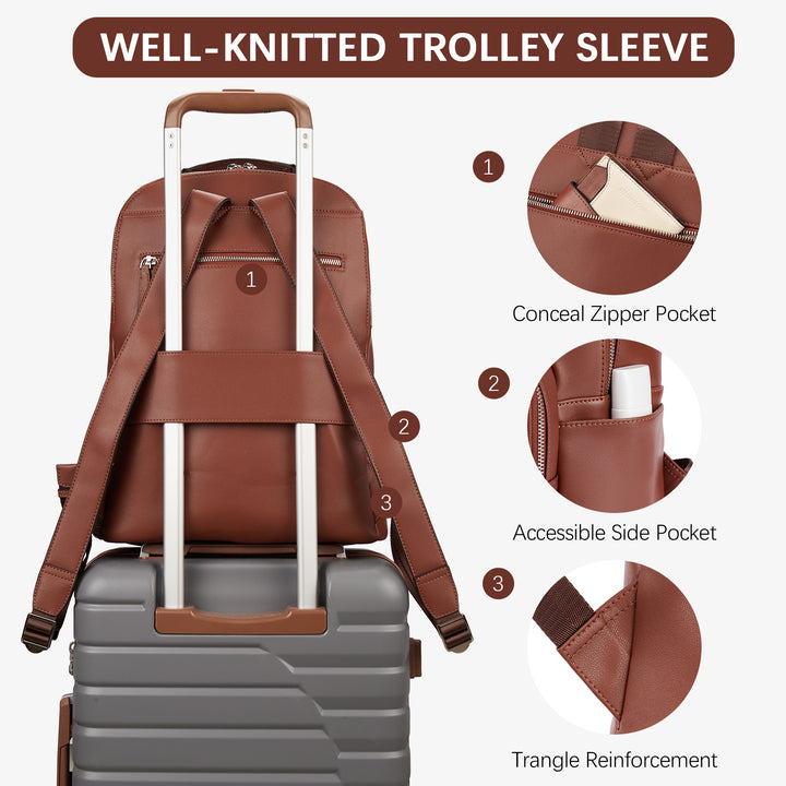 Nombongo Large Leather Backpack — Flexible