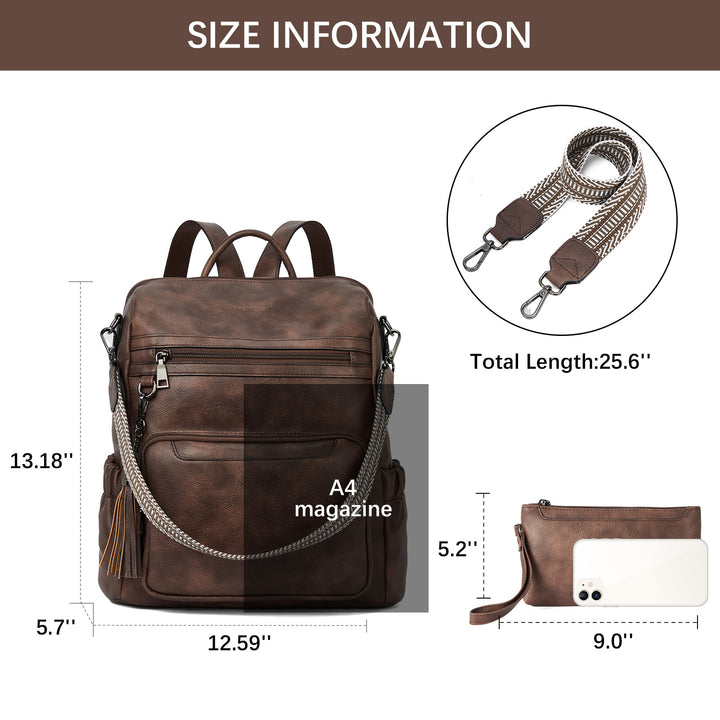 Nombongo Large Convertible Backpack Travel Bag - Two Sizes