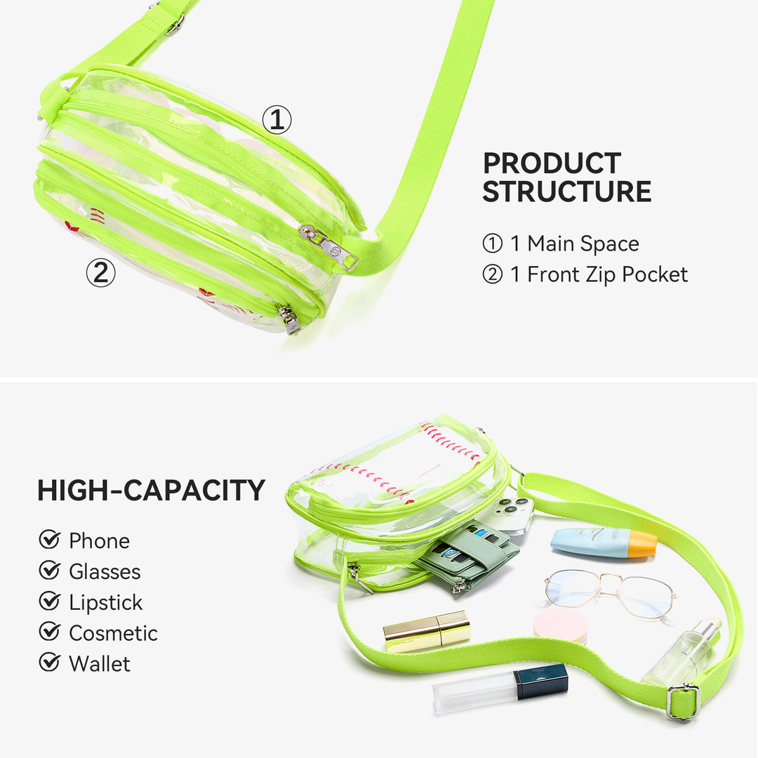 Clear Baseball Stitch Crossbody – Baseball Fans Gifts