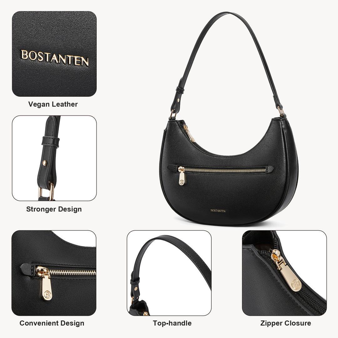 Kweli Crescent Shoulder Bag with Zip Pocket
