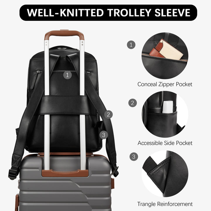 Nombongo Large Leather Backpack — Flexible