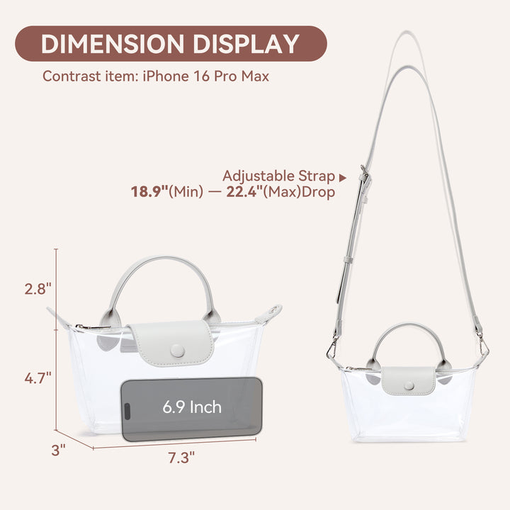 Clear Stadium Approved Crossbody Handbags For Concerts Sports Events