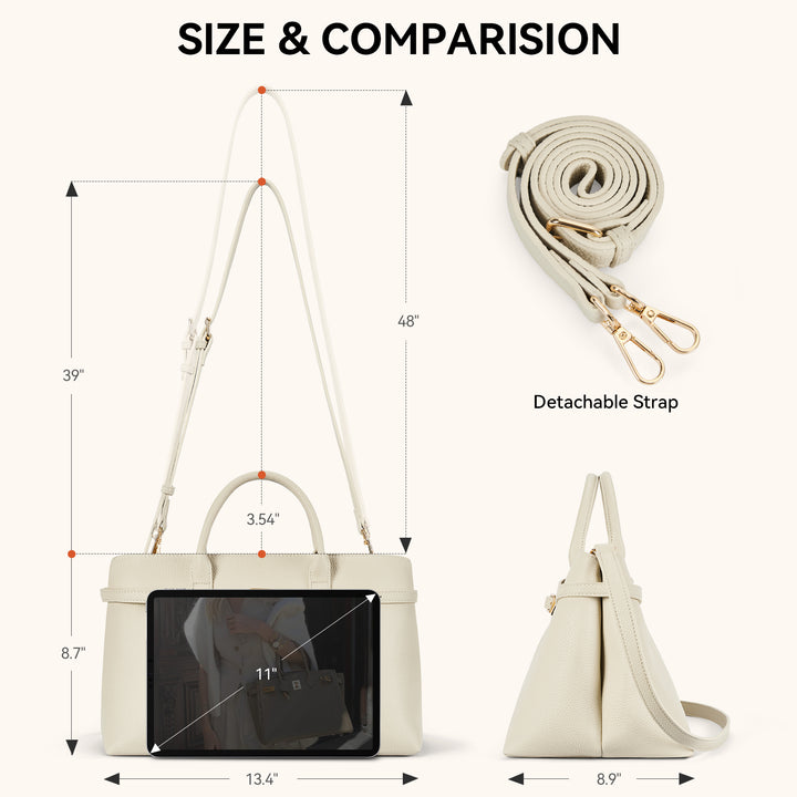 Claire Elegant Suede Top Handle Tote Handbag — DIY-able Outer Belt
