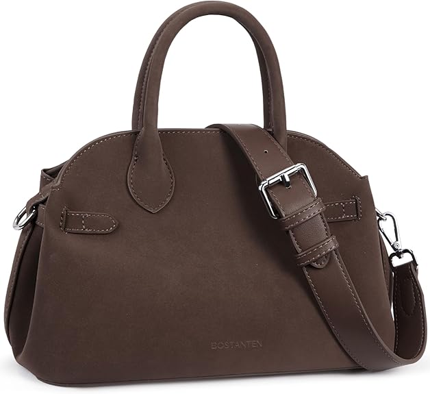 Claire Designer Suede Top Handle Satchel