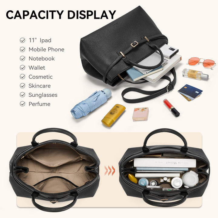 Claire Elegant Suede Top Handle Tote Handbag — DIY-able Outer Belt