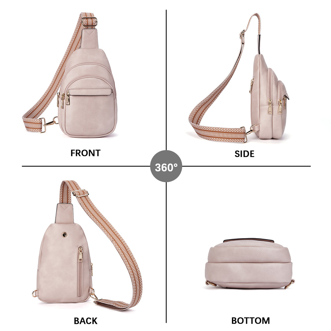Aurora Beige Street Casual Trapeze Sling Bag