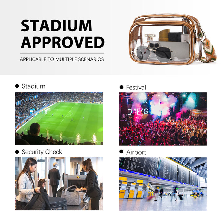 Nola Clear Stadium-Approved Crossbody Bags for Women