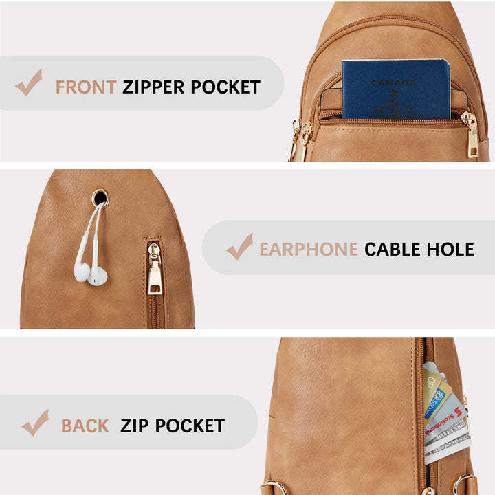 Aurora Beige Street Casual Trapeze Sling Bag
