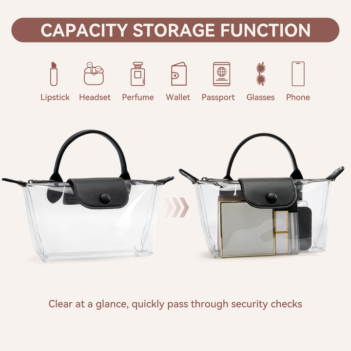 Clear Stadium Approved Crossbody Handbags For Concerts Sports Events