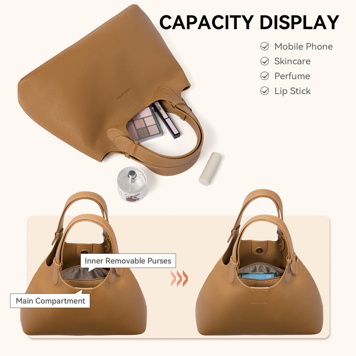 CLAIRE Soft Leather Slouchy Hobo with Adjustable Shoulder Strap