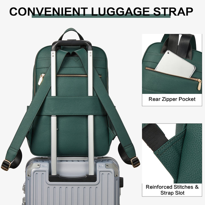 Laptop Backpack for Women - Premium Leather