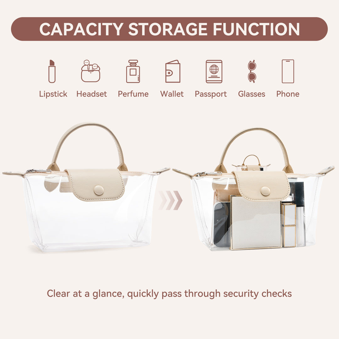Clear Stadium Approved Crossbody Handbags For Concerts Sports Events