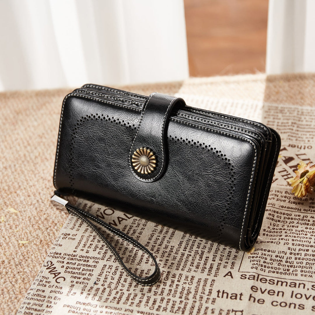 Lomy Big Wallet For Women With Wristlet —  Large Capacity - BOSTANTEN