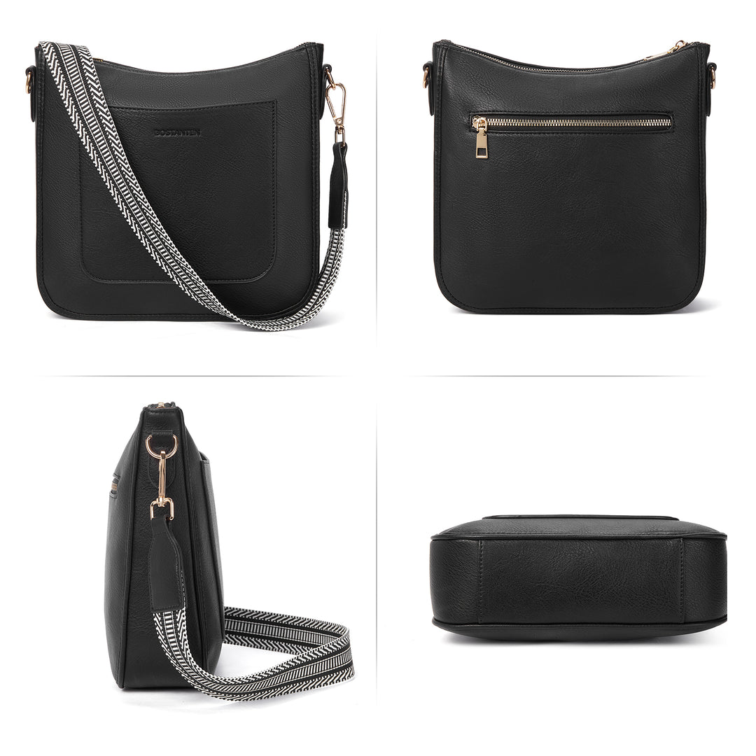 Nola Reversible Boho Straps Vegan Leather Hobo Handbags