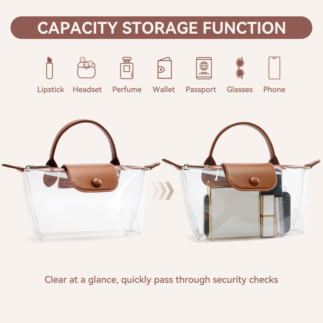 Clear Stadium Approved Crossbody Handbags For Concerts Sports Events