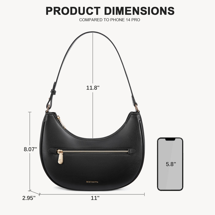 Kweli Crescent Shoulder Bag with Zip Pocket