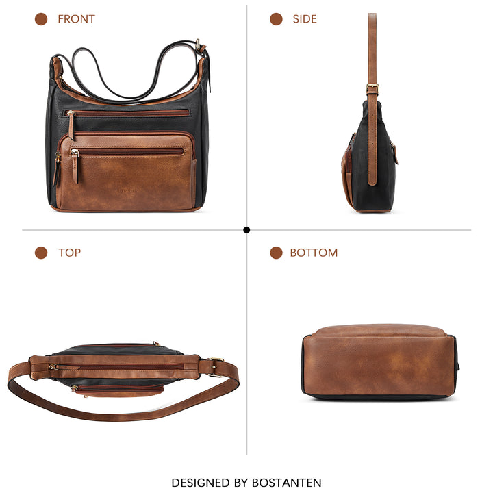 Evelyn Multi Pocket Shoulder Hobo Bag