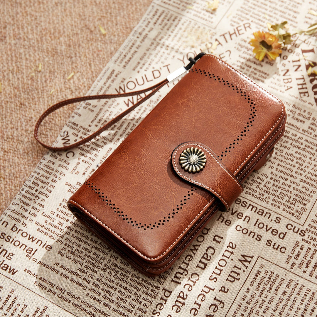 Lomy Big Wallet For Women With Wristlet —  Large Capacity - BOSTANTEN