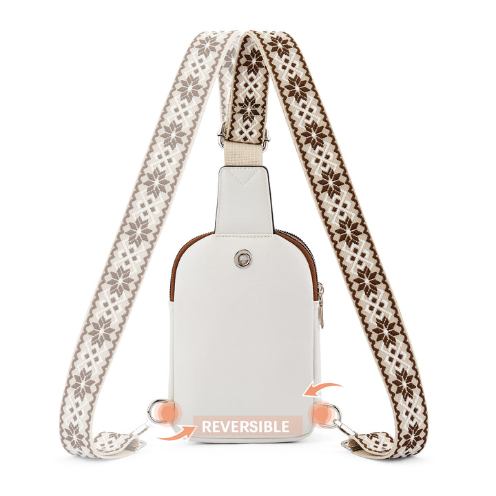 Aurora Adjustable Embroidered Shoulder Strap  Crossbody Bag for Women