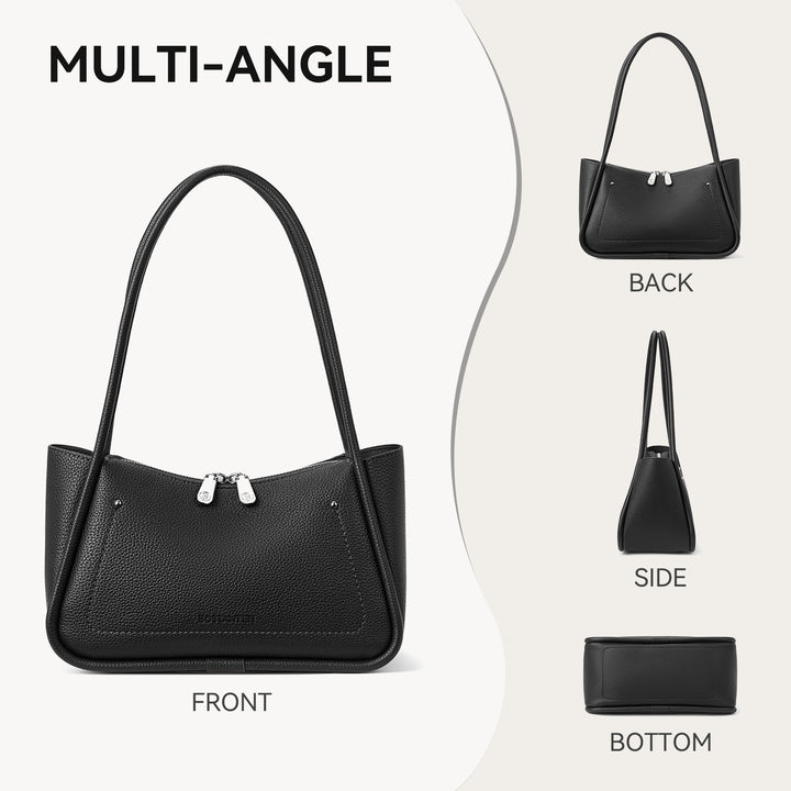 Claire Arc Silhouette Leather Tote Handbag