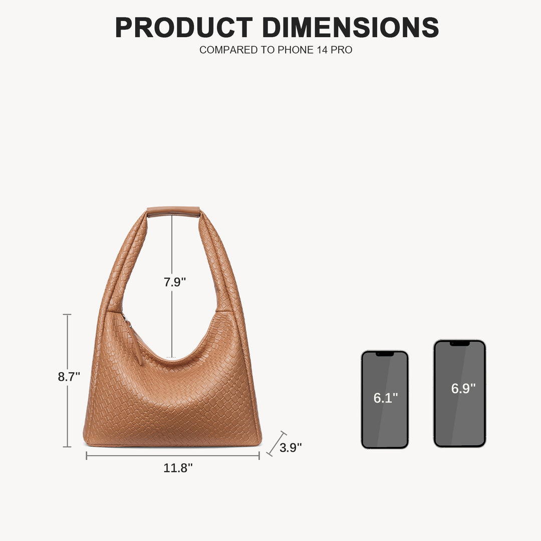 KWELI Croc Structured Curved Hobo Handbags