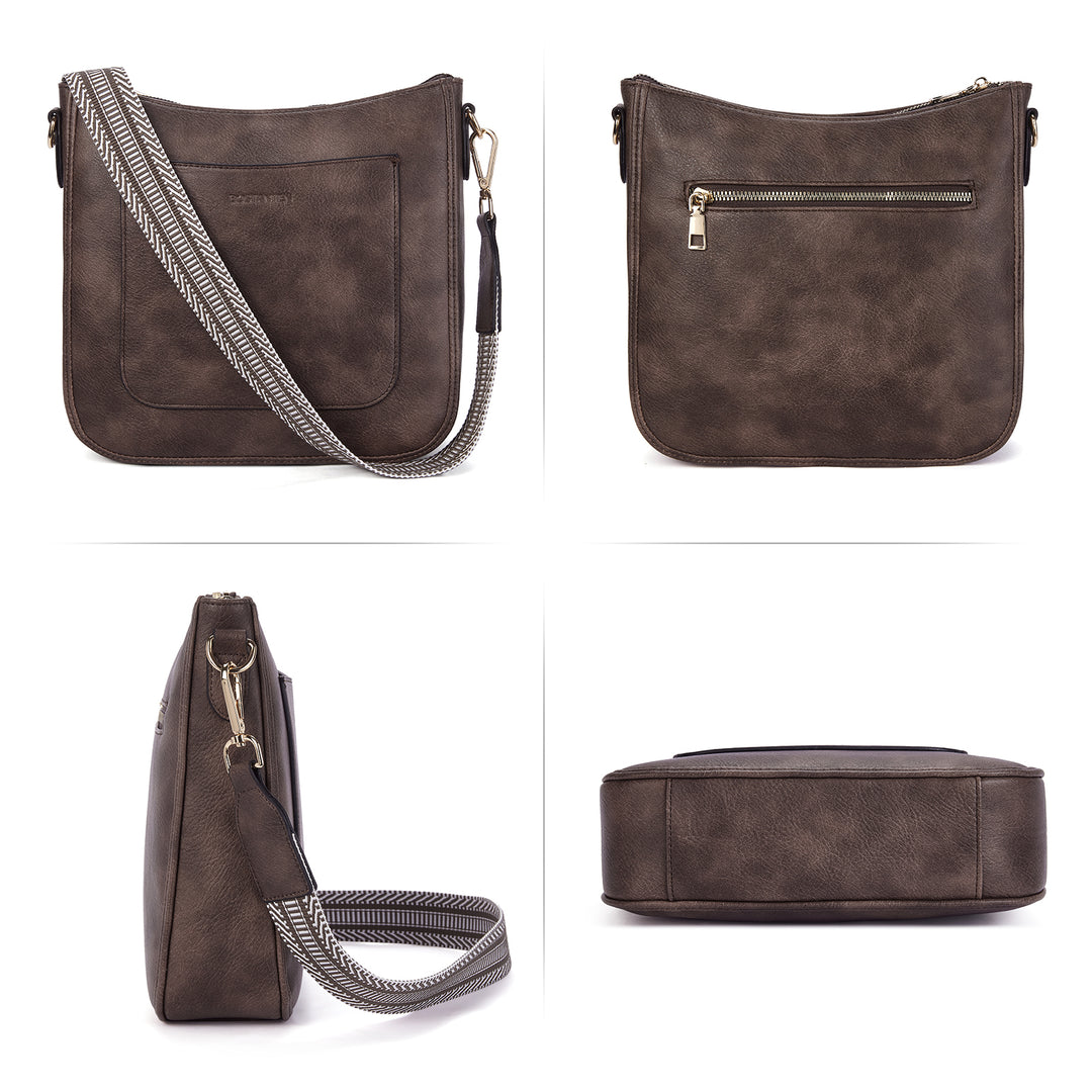 Nola Reversible Boho Straps Vegan Leather Hobo Handbags