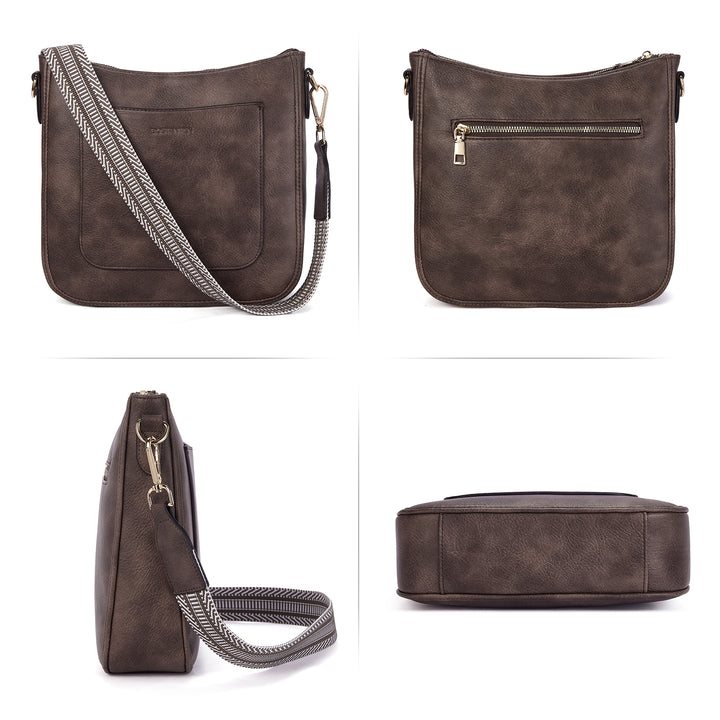 Nola Reversible Boho Straps Vegan Leather Hobo Handbags