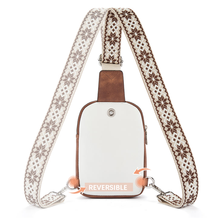 Aurora Adjustable Embroidered Shoulder Strap  Crossbody Bag for Women