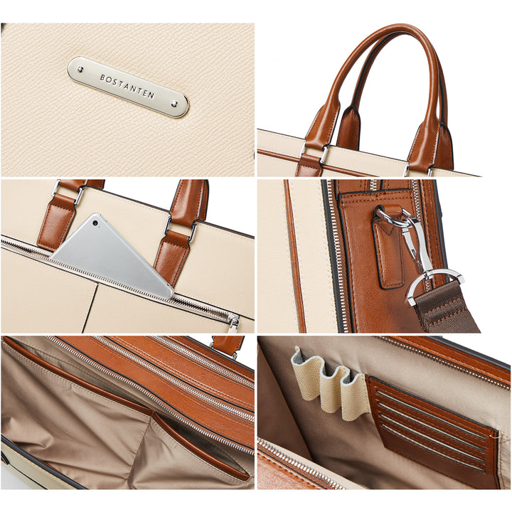 Carol Designer Briefcase For Women — Italian Leather