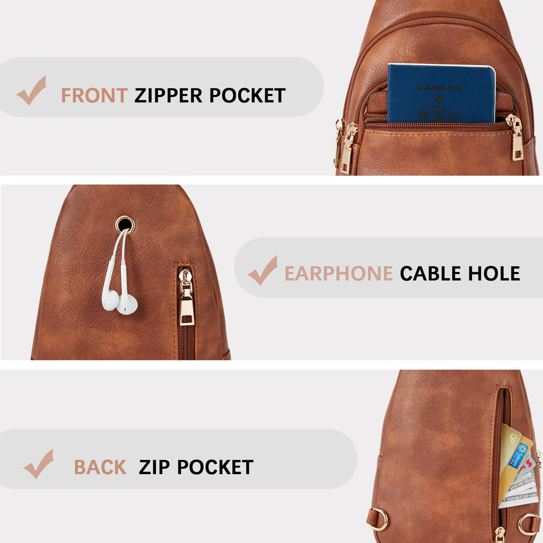 Aurora Beige Street Casual Trapeze Sling Bag
