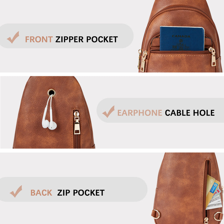 Aurora Beige Street Casual Trapeze Sling Bag