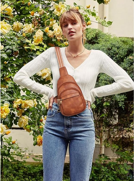 Aurora Beige Street Casual Trapeze Sling Bag