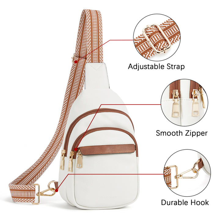 Aurora Beige Street Casual Trapeze Sling Bag