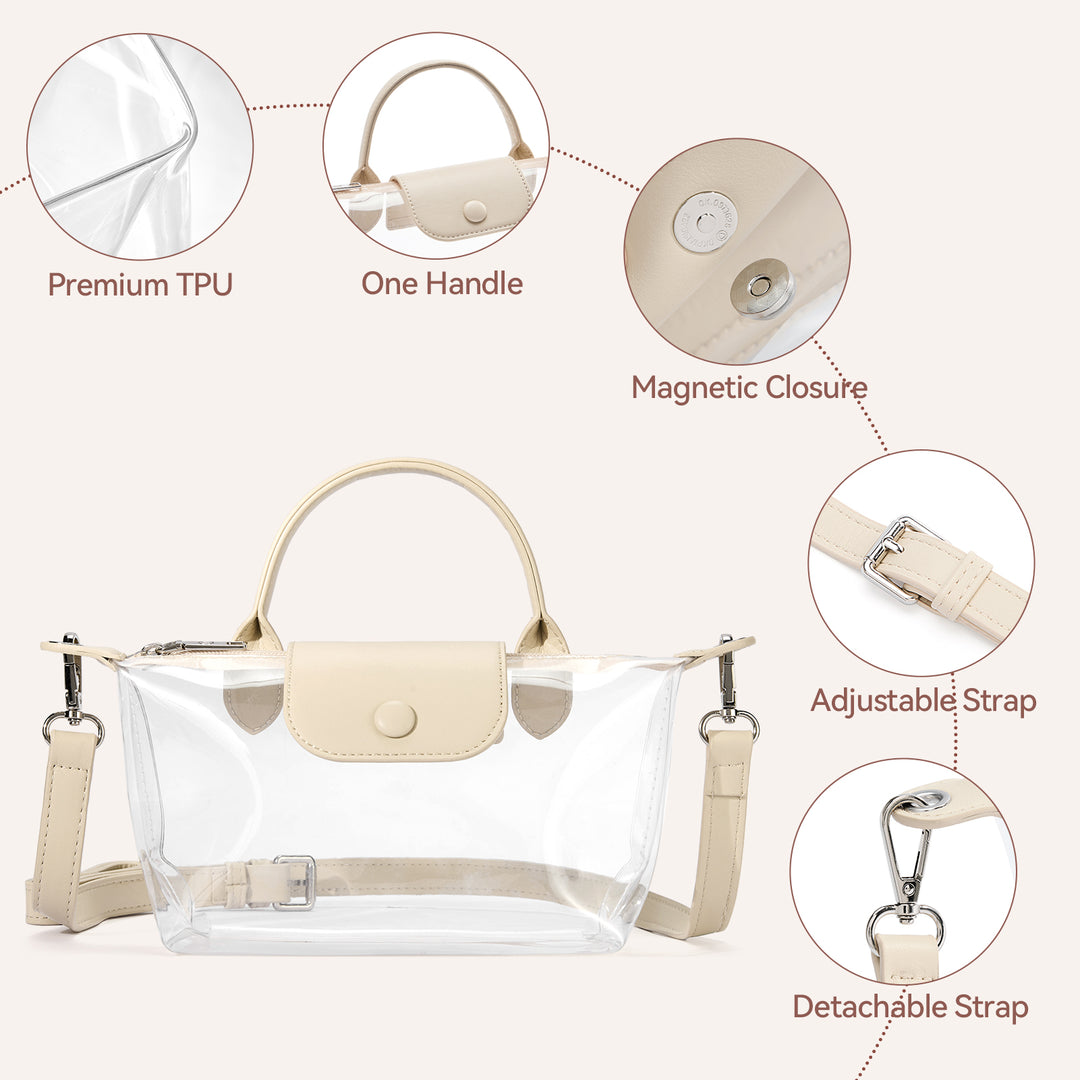 Clear Stadium Approved Crossbody Handbags For Concerts Sports Events