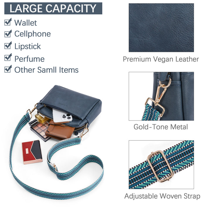 Nola Keep Your Essentials Organized with a Triple Zip Cell Phone Leather Handbag