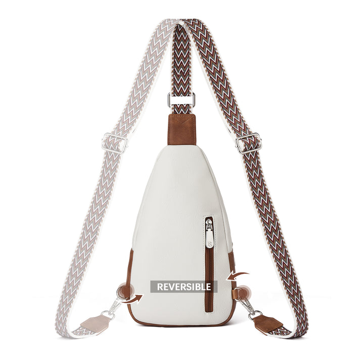 Aurora Chevron Patterned Sling Bag with Adjustable Guitar Strap