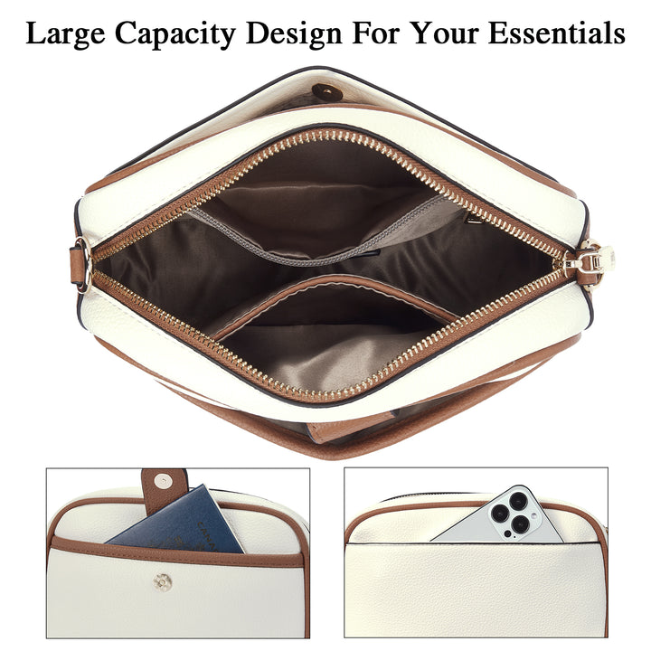 BOSTANTEN Crossbody Bags for Women Vegan Leather Purse Shoulder Handbags with Wide Strap