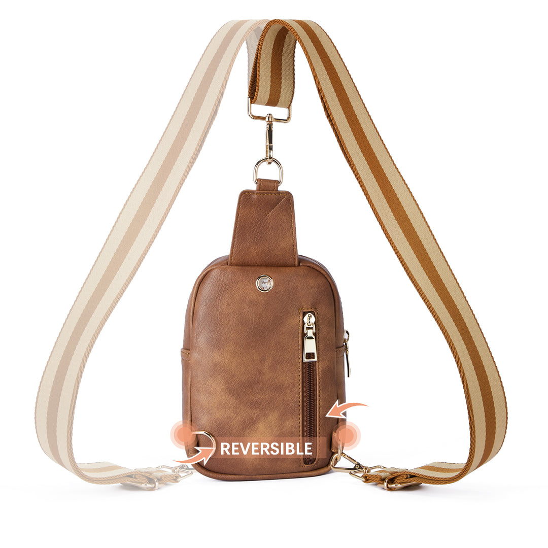 Aurora Removable Patchwork Color Guitar Strap Sling Bag