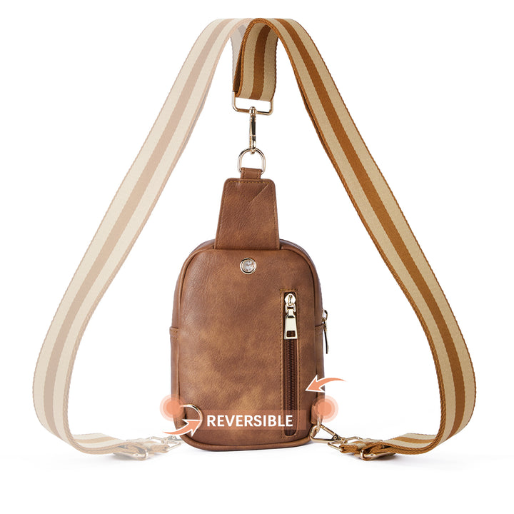 Aurora Removable Patchwork Color Guitar Strap Sling Bag