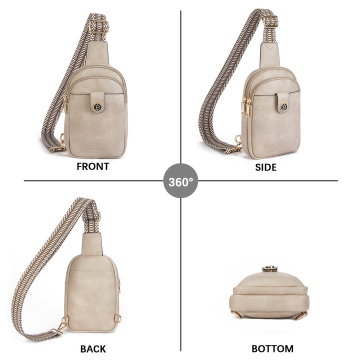 Arrio Reversible Strap Women's Leather Leather Sling Bag