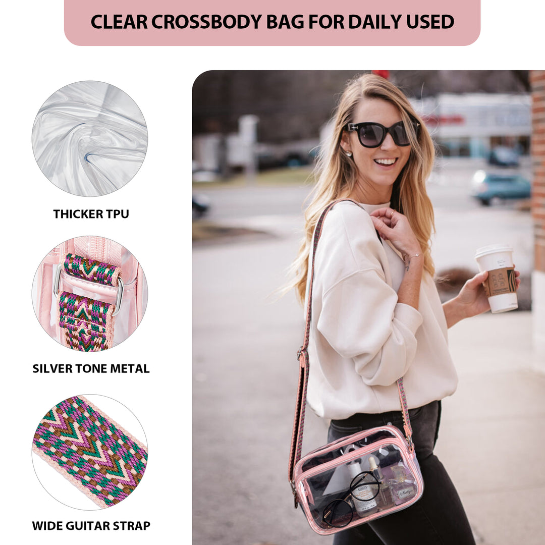 Nola Clear Stadium-Approved Crossbody Bags for Women